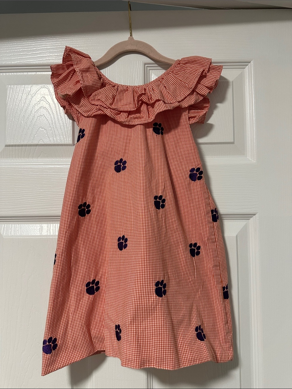 Smock Monkey Clemson Tigers Ruffle Dress - Size 4T